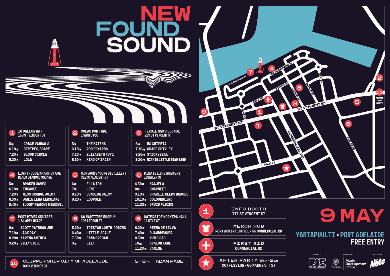 Schedule and map